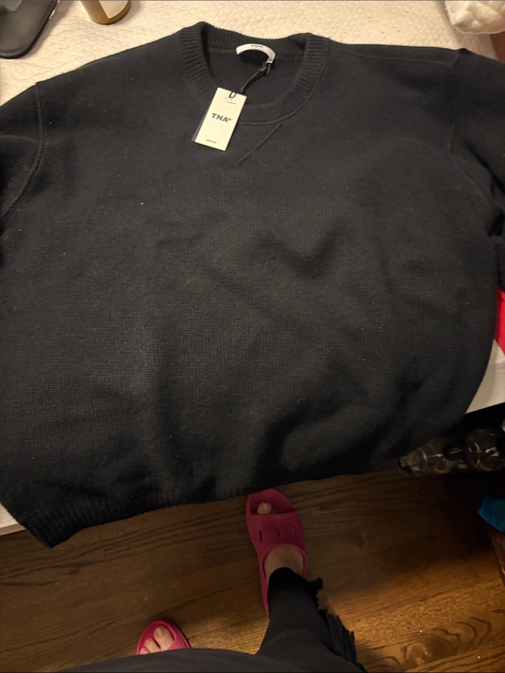 Aritzia Black Crewneck Sweater
